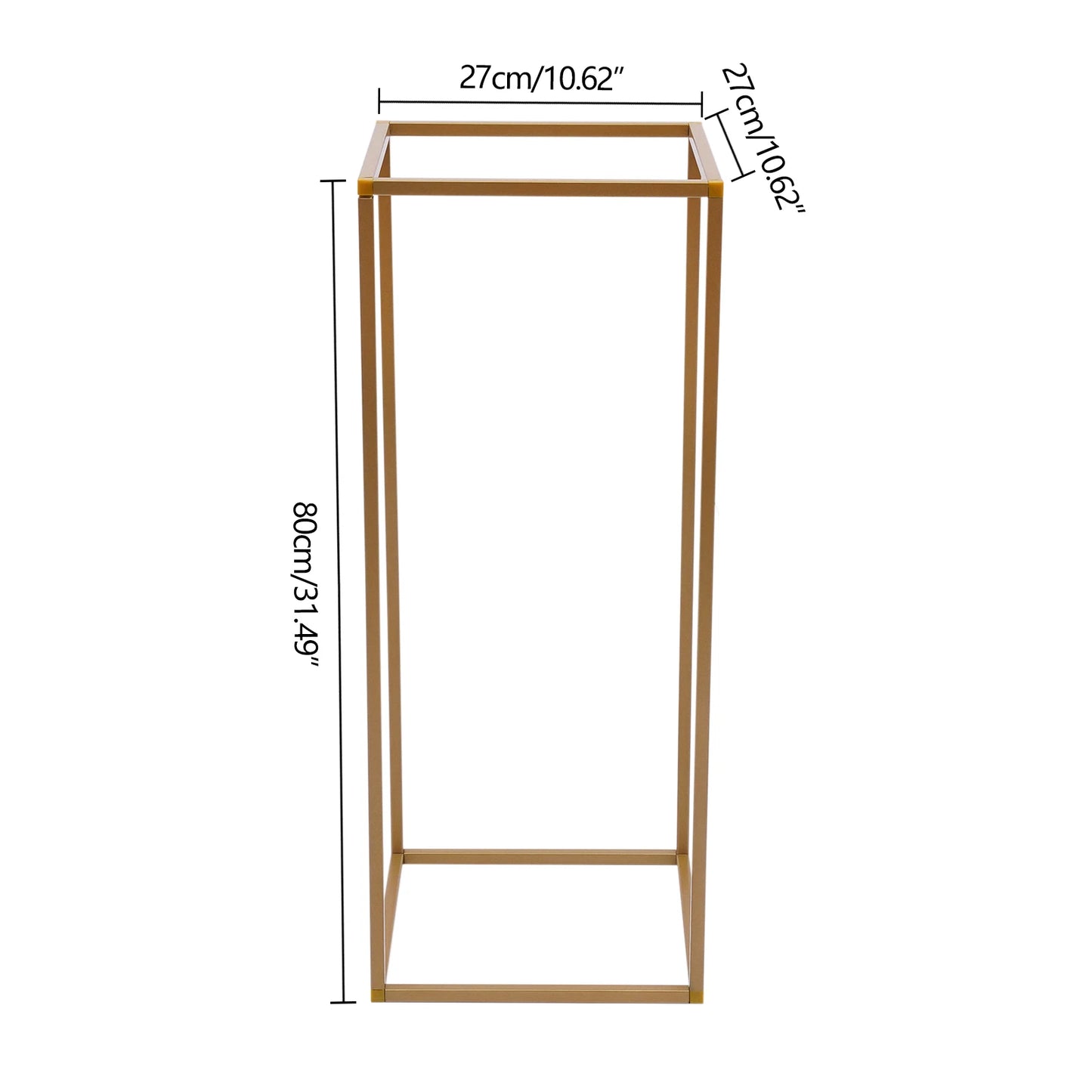 10Pcs Golden Metal Flower Vases Column Stand Wedding Decor