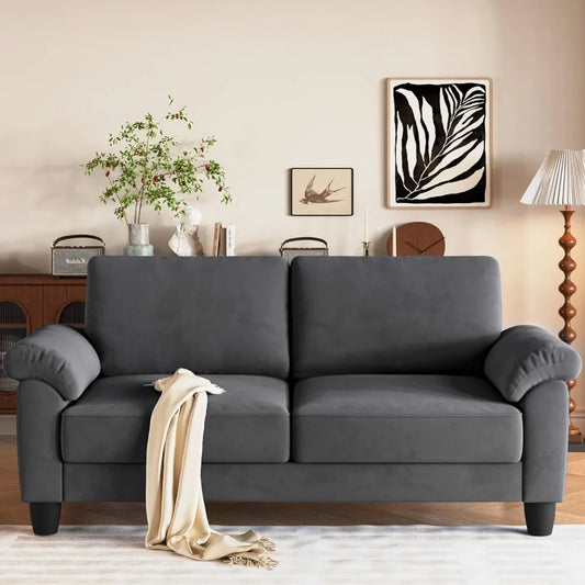 Ljustra 70 Inch Velvet Sofa Couch Mid Century Modern Loveseat