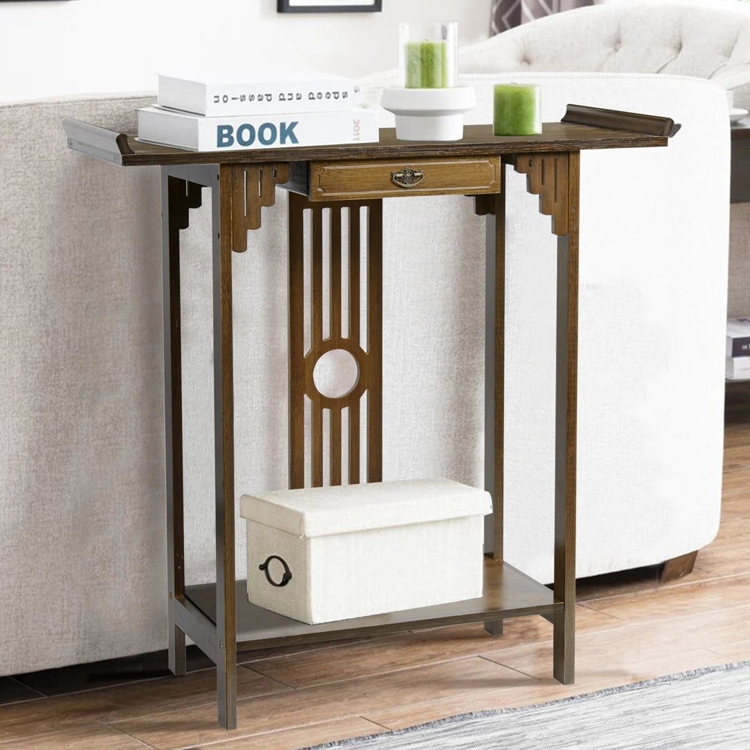 Modern Console Table with Drawer for Entryway Hallway Living Room