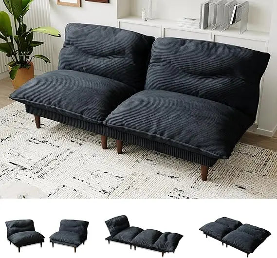 Ljustra Futon Sofa Bed 4 in 1 Convertible Sleeper Couch Adjustable