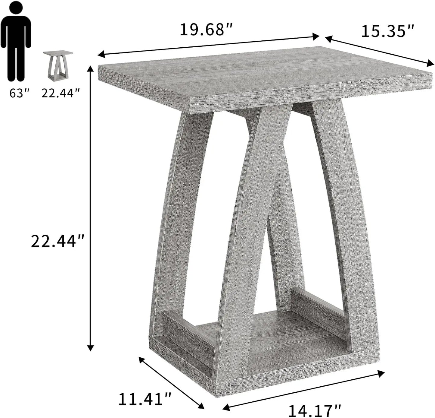 Modern End Tables Living Room Set of 2 Stylish Side Tables for Home