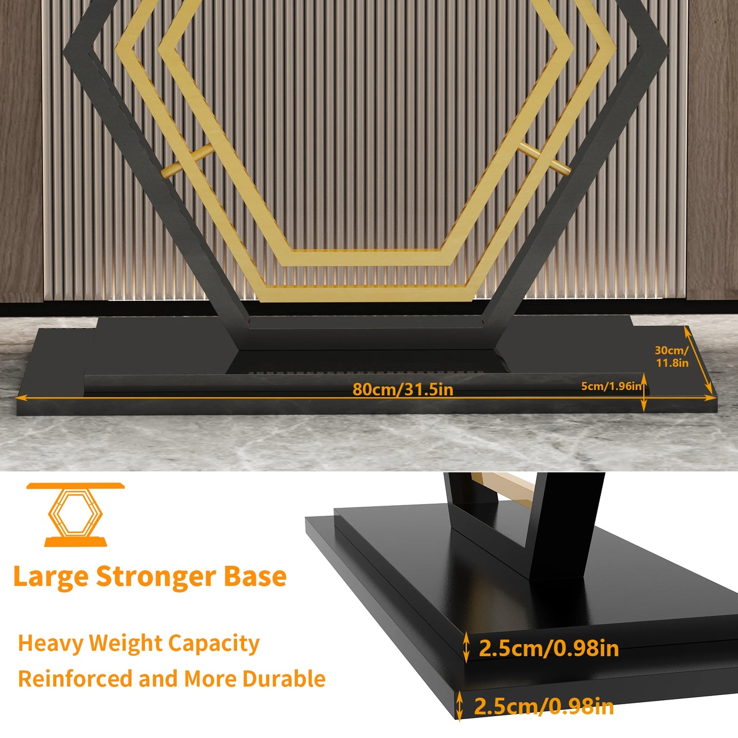 Metal Console Table Narrow Hallway Entryway Living Room Furniture