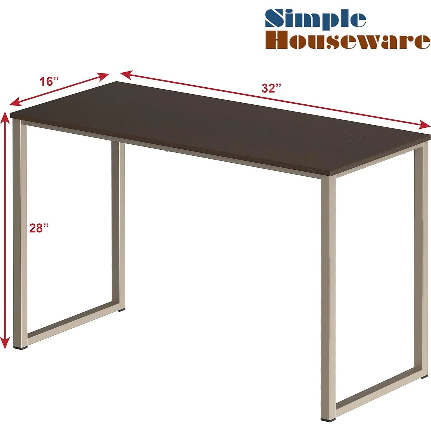 Ljustra Mission Home Office 32 Inch Computer Desk Espresso Modern Style