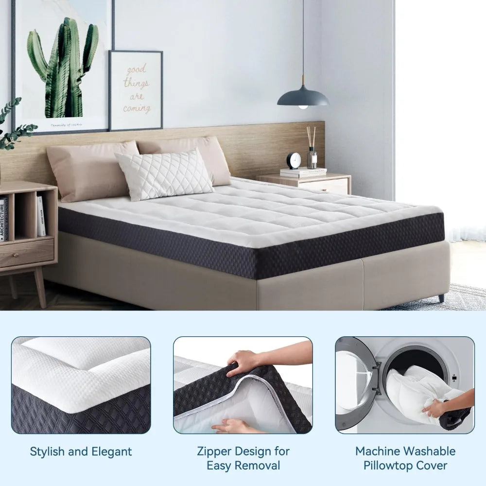 10 Inch Twin Mattress Gel Memory Foam Pillowtop Pressure Relief