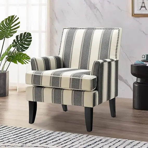 Modern Accent Chair High Back Padded Armrest Living Room Furniture