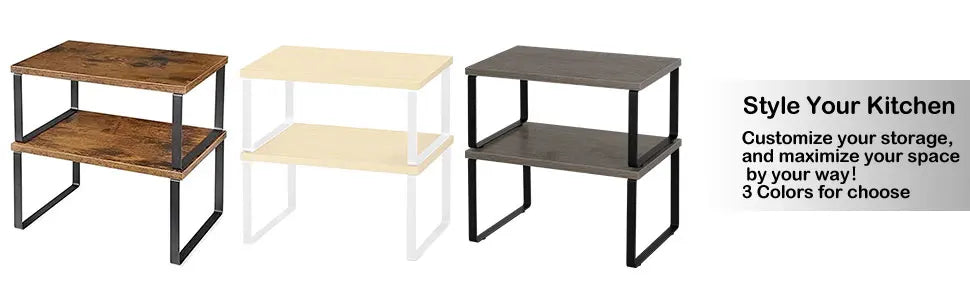 Stackable Expandable Kitchen Spice Racks Cabinet Storage Organizer Set of 4