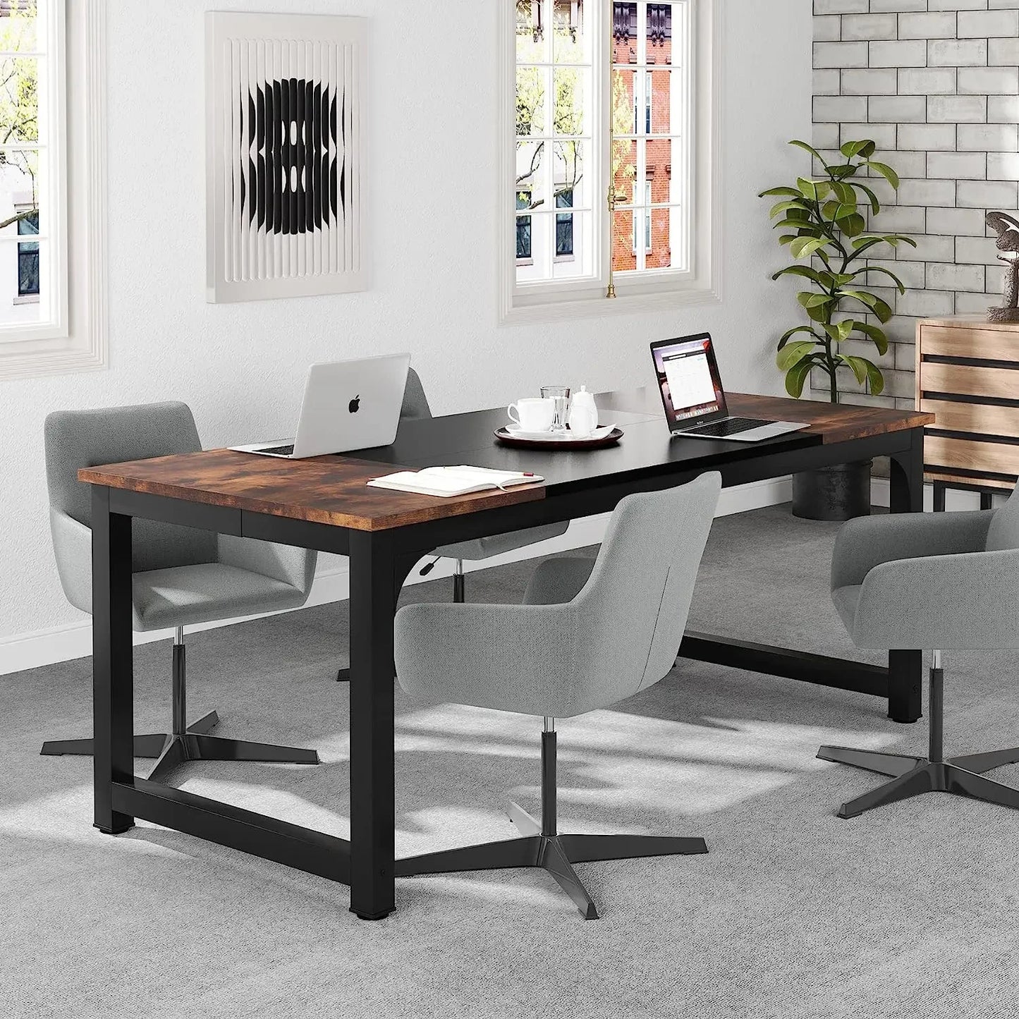 Ljustra Modern Computer Desk Large Office Study Writing Workstation