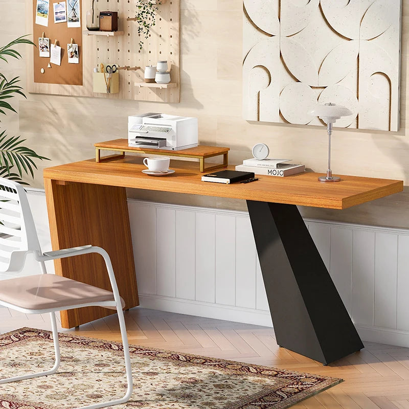 63 Inch Modern Executive Desk Rustic Industrial Writing Desk for Home