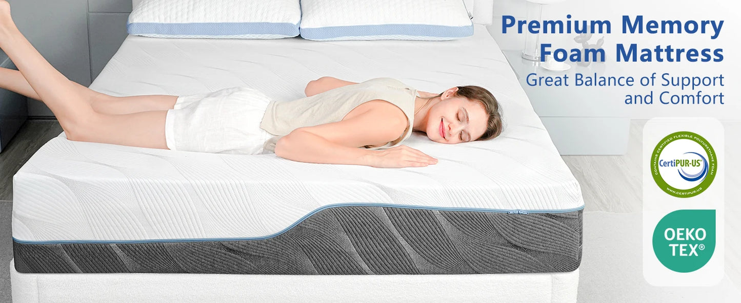 Ljustra Queen Mattress Medium Firm Dual-Sided Flip-Flop for Back Pain Relief