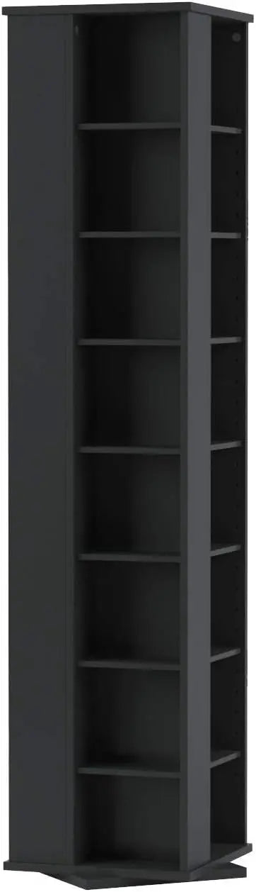 Ljustra Large 4-Sided Spinning Tower Adjustable Shelves Wood Storage