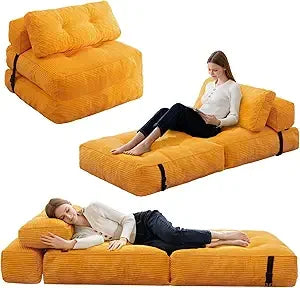 Folding Couch Sofa Bed Convertible Sleeper Chair Portable Mattress