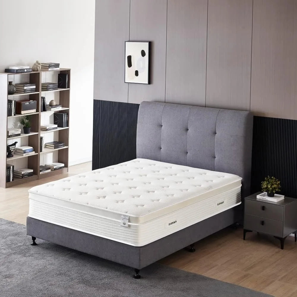 Ljustra Full Size 12 Inch Cool Memory Foam Spring Hybrid Mattress