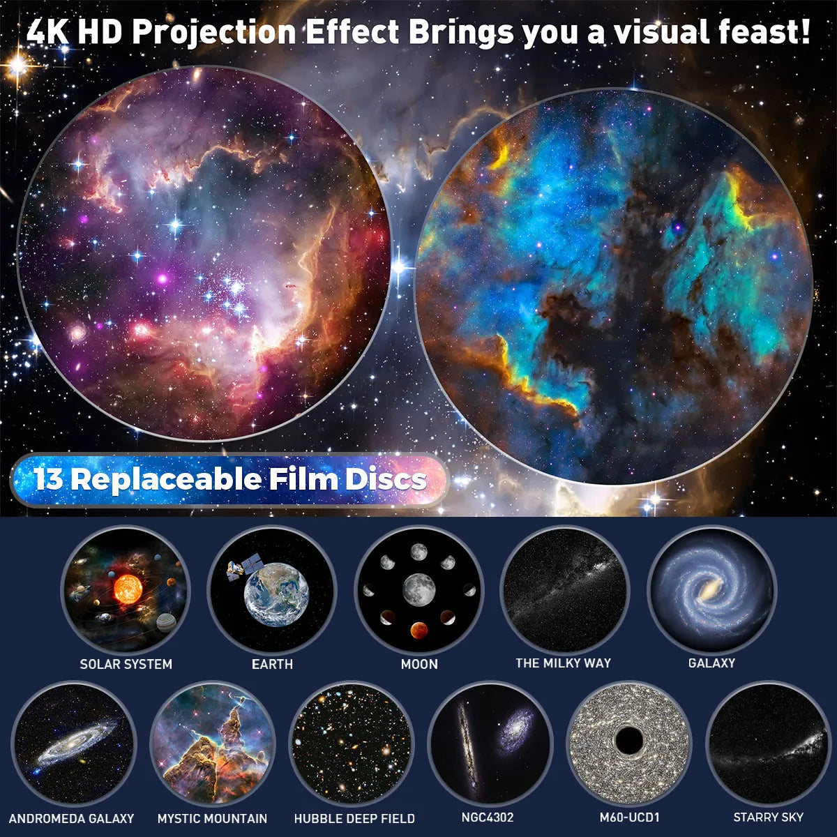 13 in 1 Star Projector Planetarium Night Light for Kids and Adults