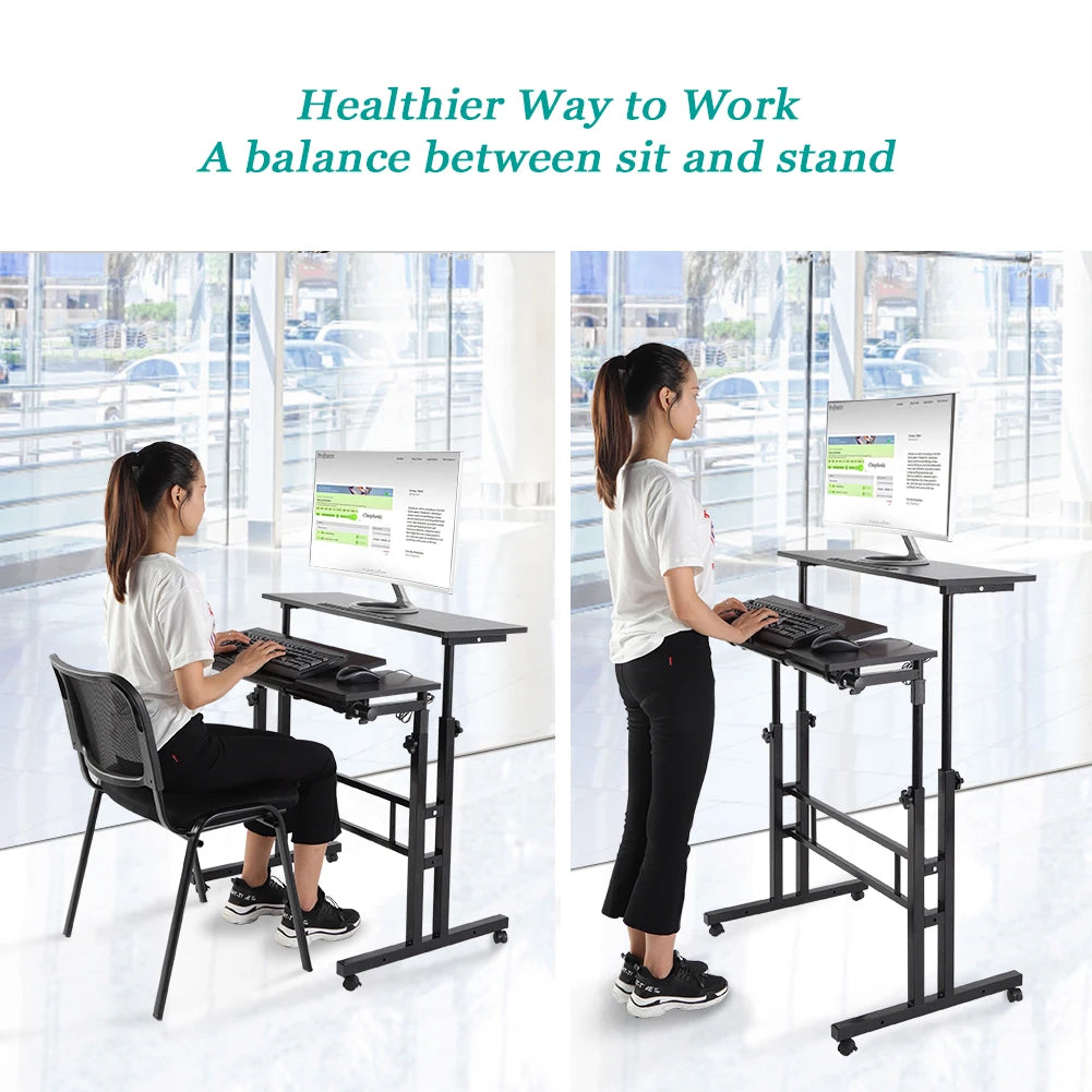 Adjustable Height Laptop Desk Multi Purpose PC Table for Home Office
