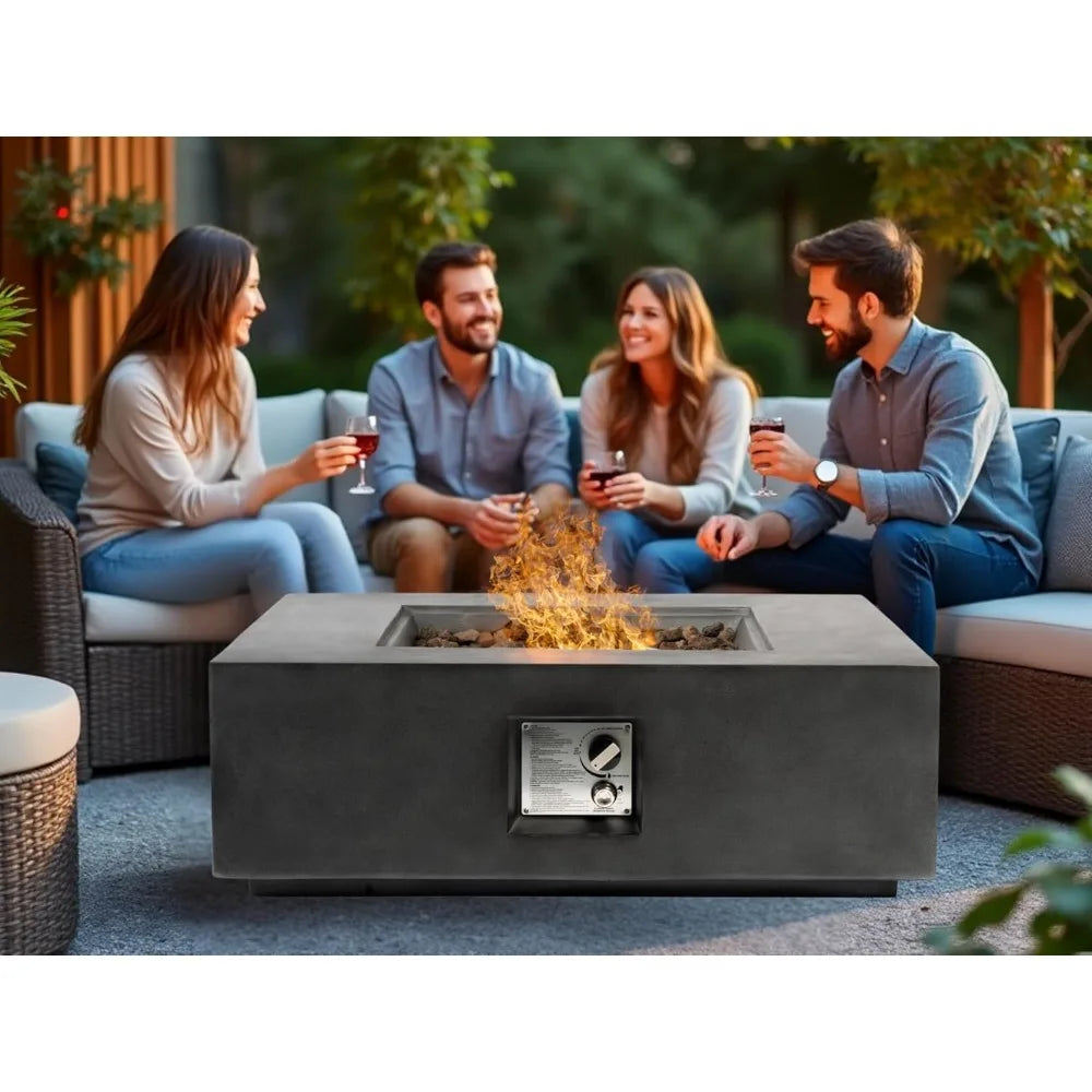 35 Inch Outdoor Propane Fire Pit Table Smokeless Design 50000 BTU