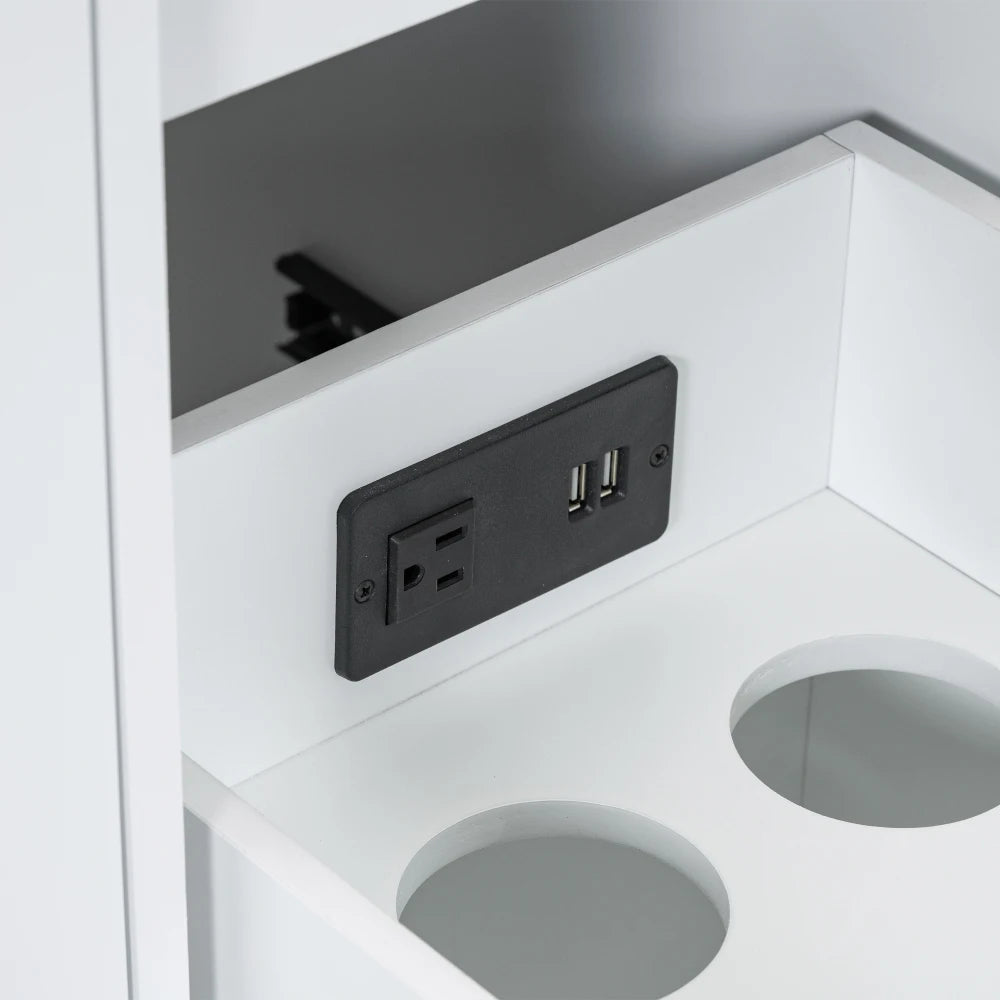 36 Inch Modern Bathroom Vanity with USB Charging and Ample Storage