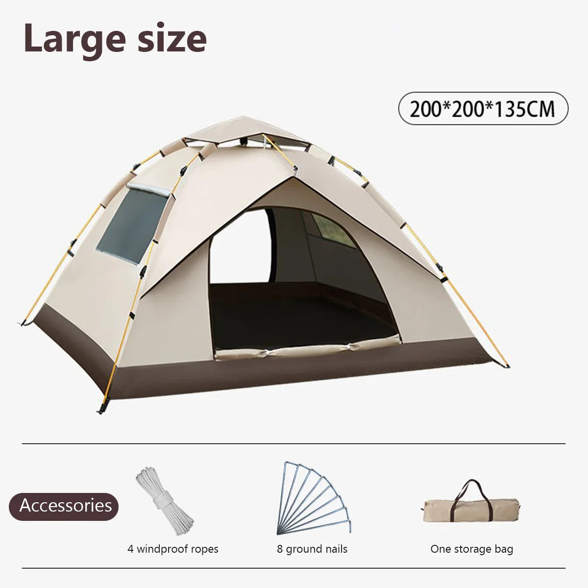 Outdoor Folding Tent 2-4 People Quick Automatic Opening Waterproof