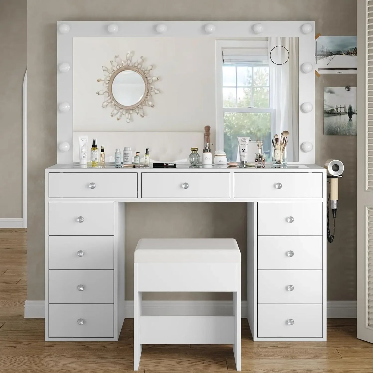 Limited Time Offer Free Shipping Makeup Vanity Desk with LED Lights