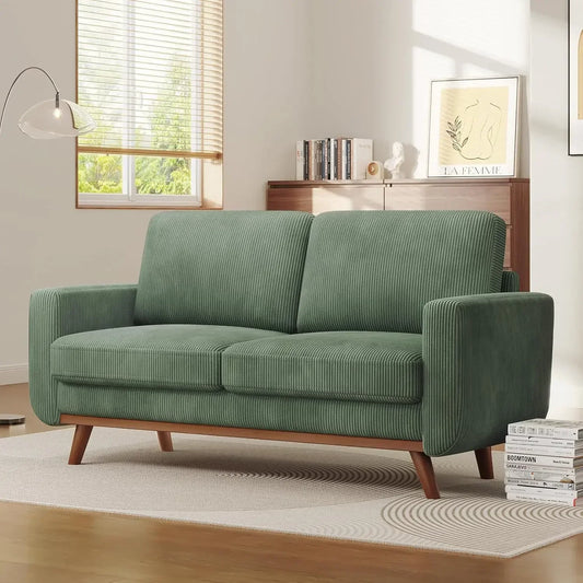 Ljustra 68 Loveseat Sofa Comfy Corduroy Spring Cushion Modern Design