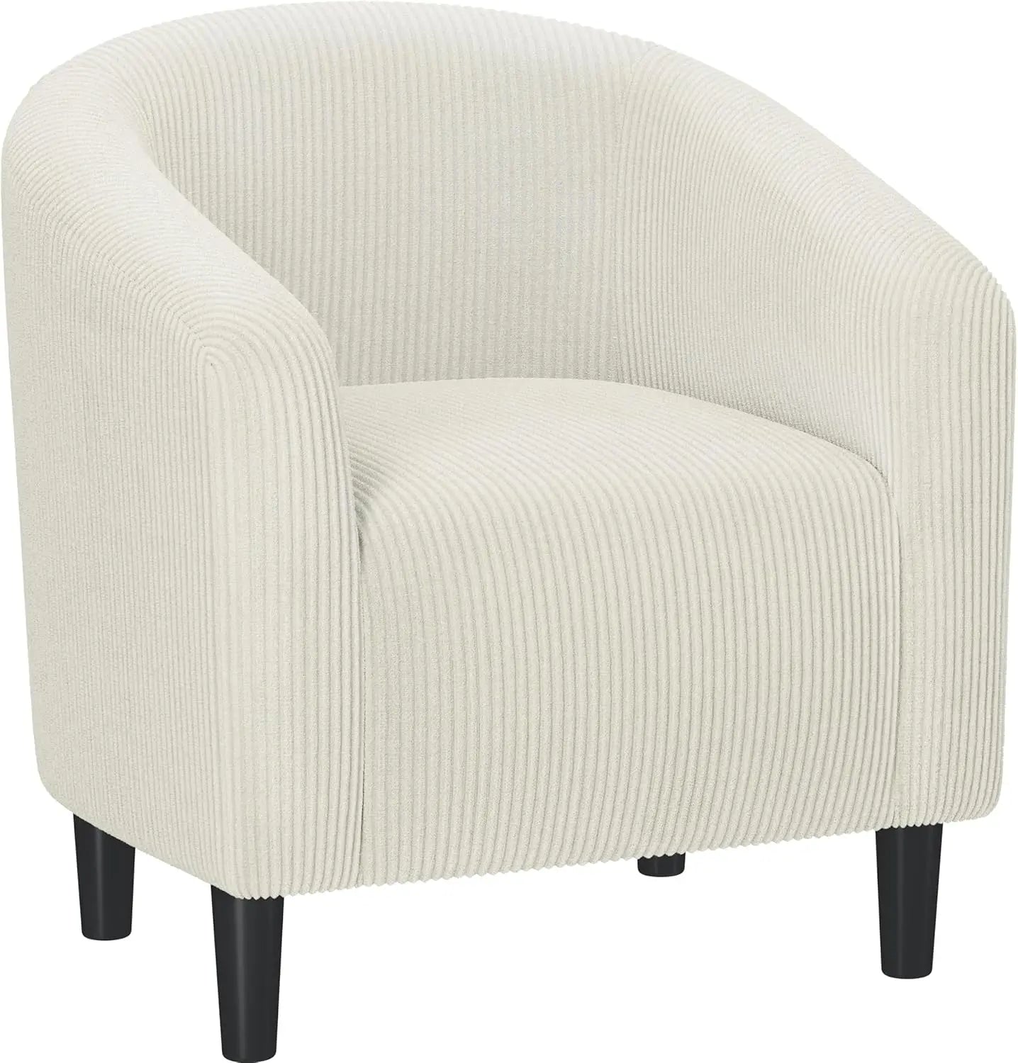 Living Room Velvet Accent Barrel Chair with Armrest for Bedroom