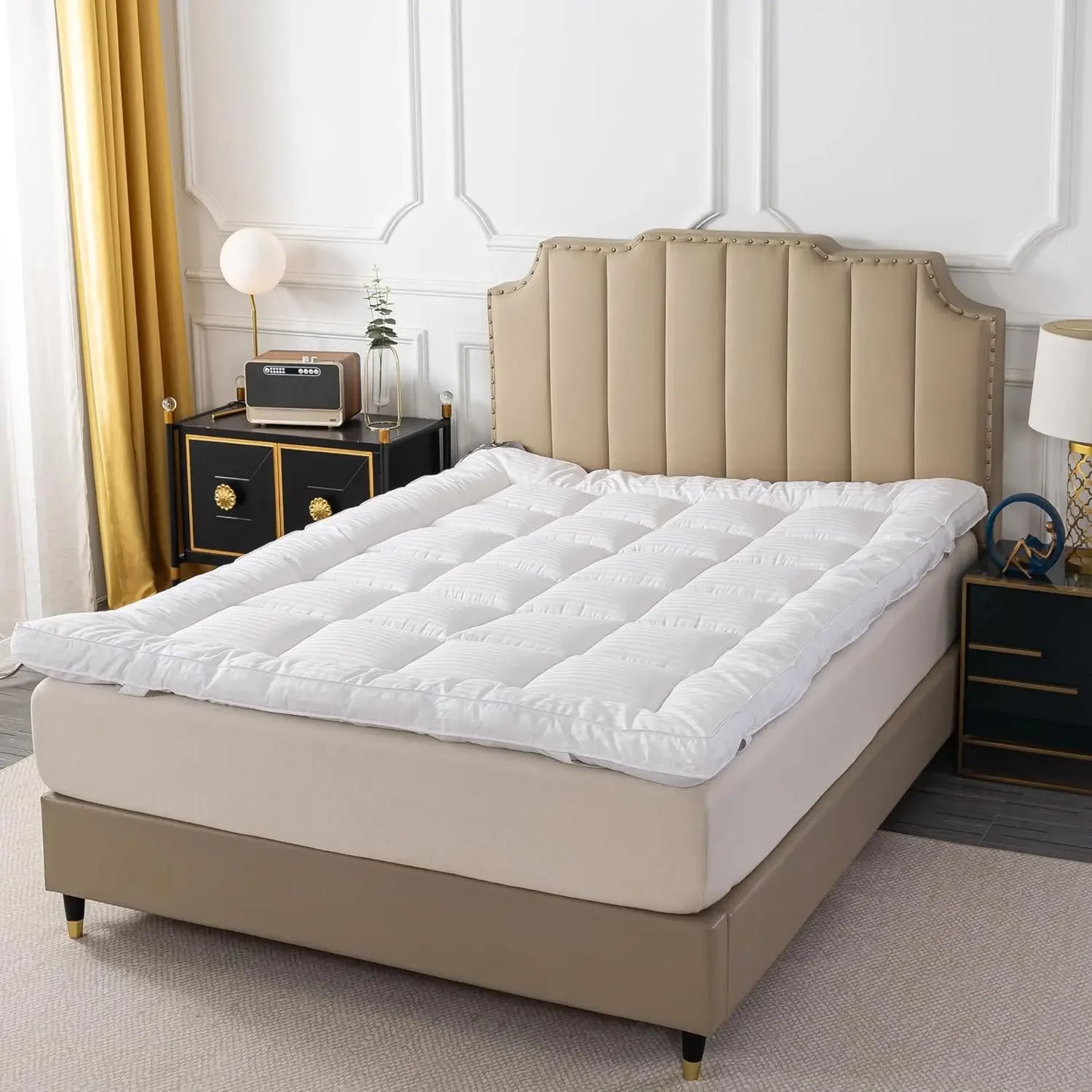 Ljustra Breathable Mattress Topper Extra Thick Plush Full Size Pad