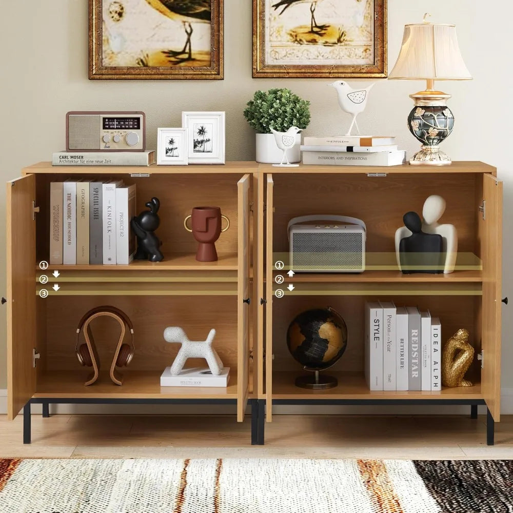 Sideboard Buffet Cabinet Storage Farmhouse 2 Doors Accent Console