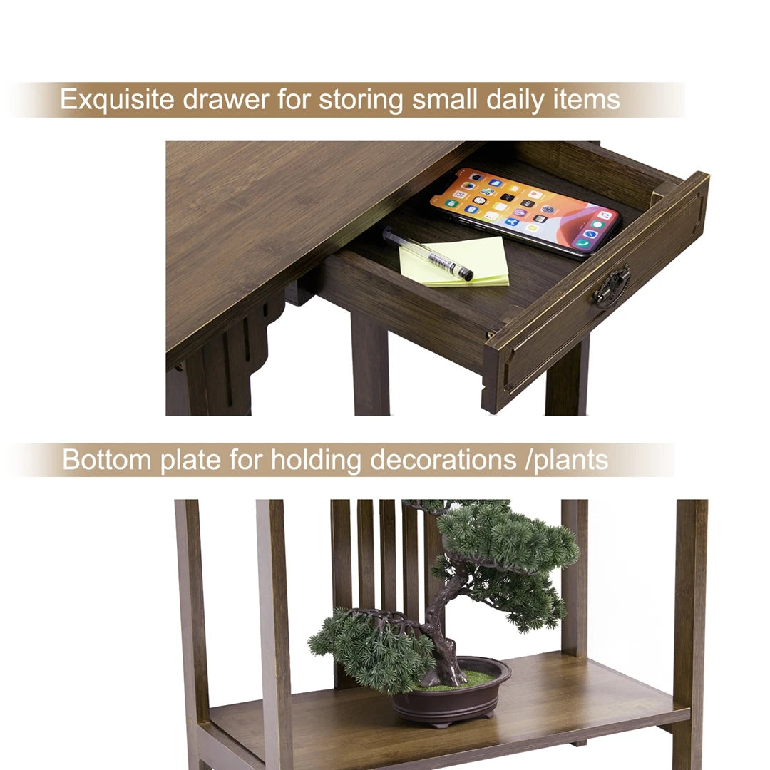 Modern Console Table with Drawer for Entryway Hallway Living Room