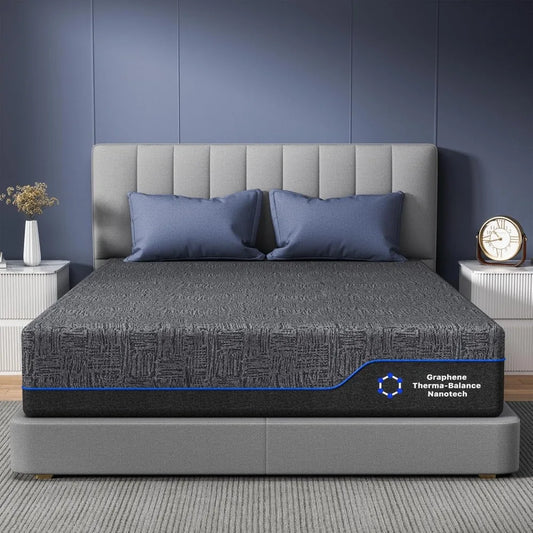 Ljustra 10 Inch Queen Memory Foam Mattress Cooling Gel Medium Firm
