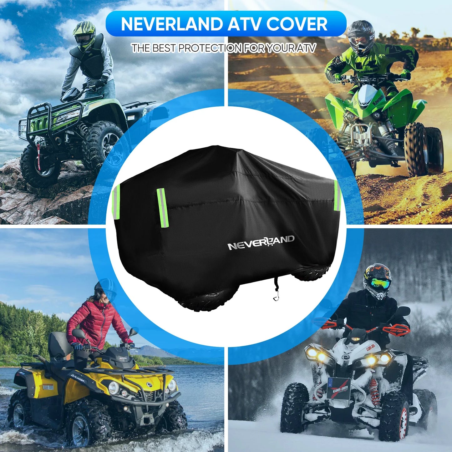 210D Universal Motorcycle Cover Waterproof UV Dust Rain Snow Proof