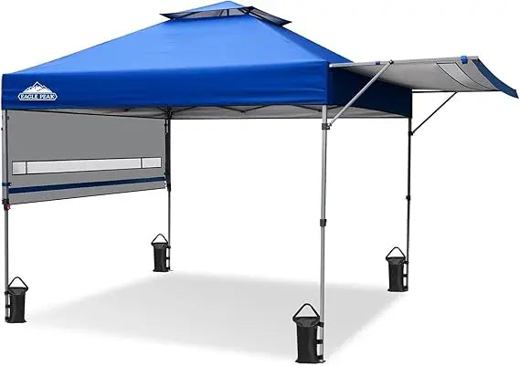 17x10 Pop Up Gazebo Tent Adjustable Dual Awnings Instant Shelter