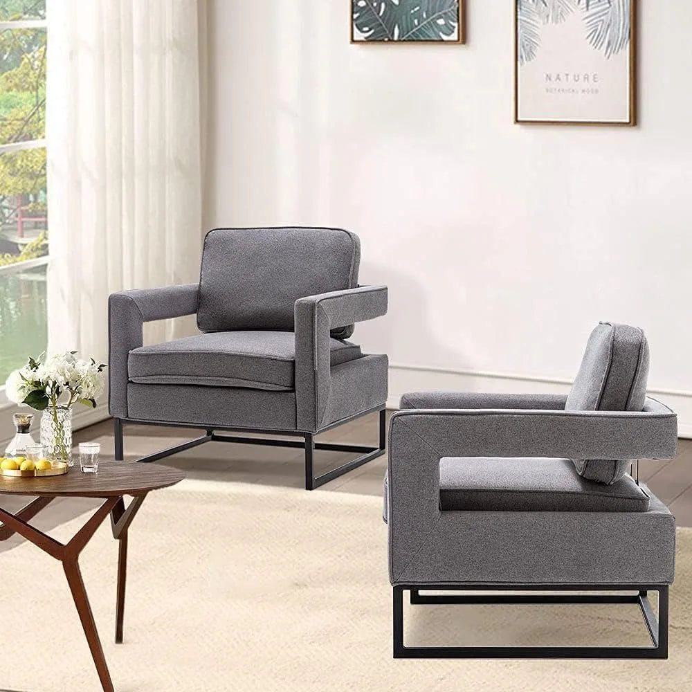 Mid Century Accent Chair Modern Upholstered Armchair Living Room Bedroom