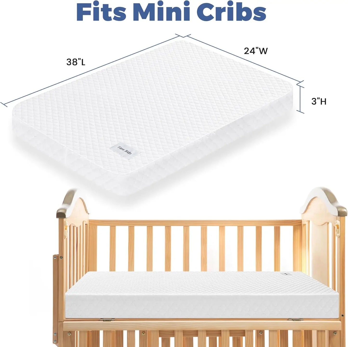 Ljustra Breathable Crib Mattress Toddler Bed Certified Foam Safe Comfort