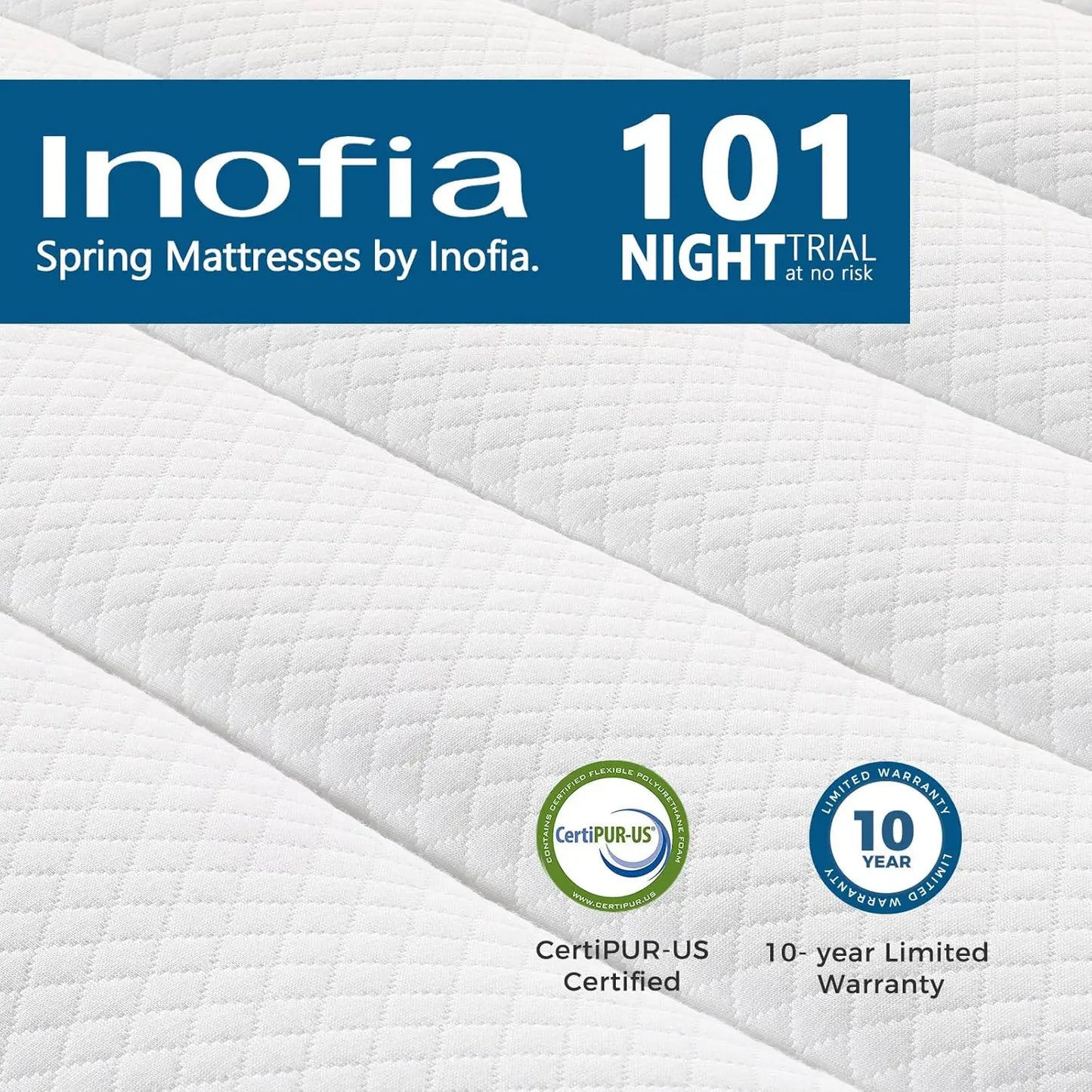Ljustra Full Mattress 10 Inch Hybrid Innerspring Breathable Soft Cover