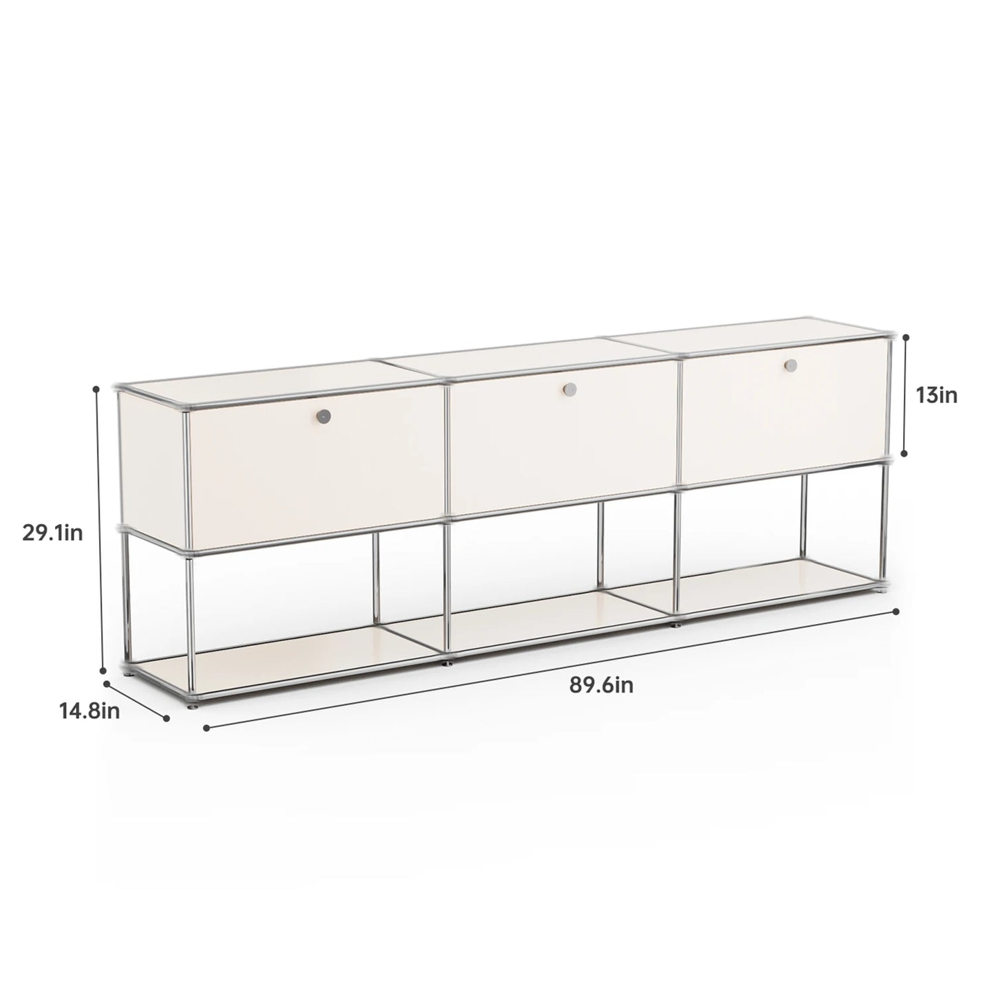Modern Stainless Steel Storage Cabinet Organizer for Living Room Office