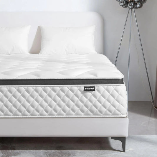 Ljustra 12 Inch Queen Size Gel Memory Foam Hybrid Mattress in a Box