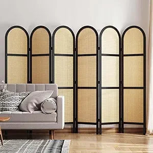 Ljustra Pine Wood Room Divider Folding Privacy Screen Freestanding 5.6 Ft