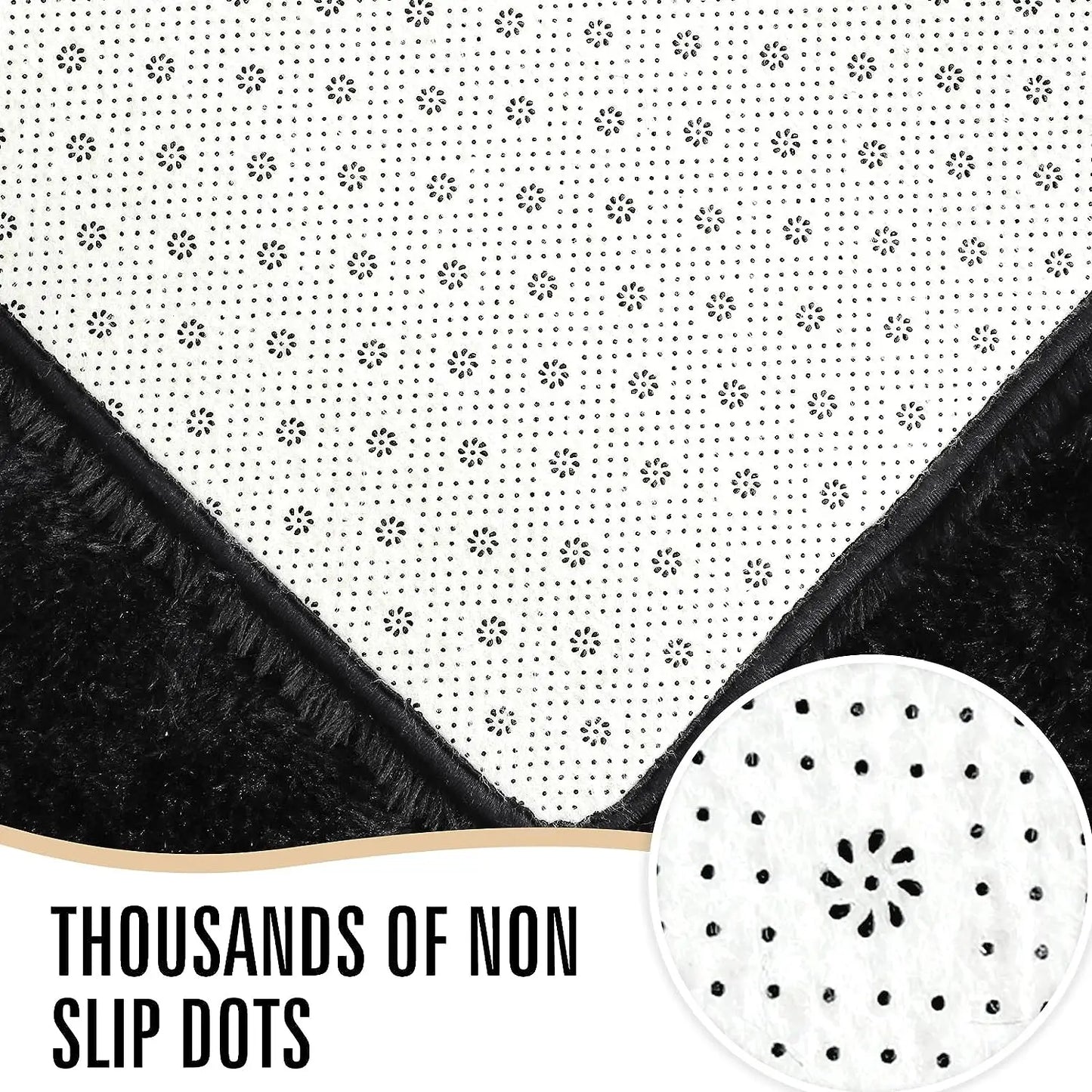 Fluffy Area Rugs for Bedroom Living Room Soft Fuzzy Non Slip Carpet