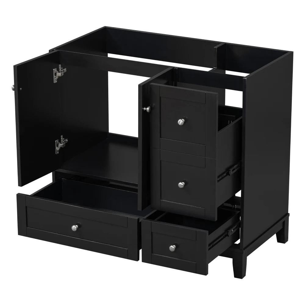 36 Inch Modern Bathroom Vanity with USB Charging and Ample Storage