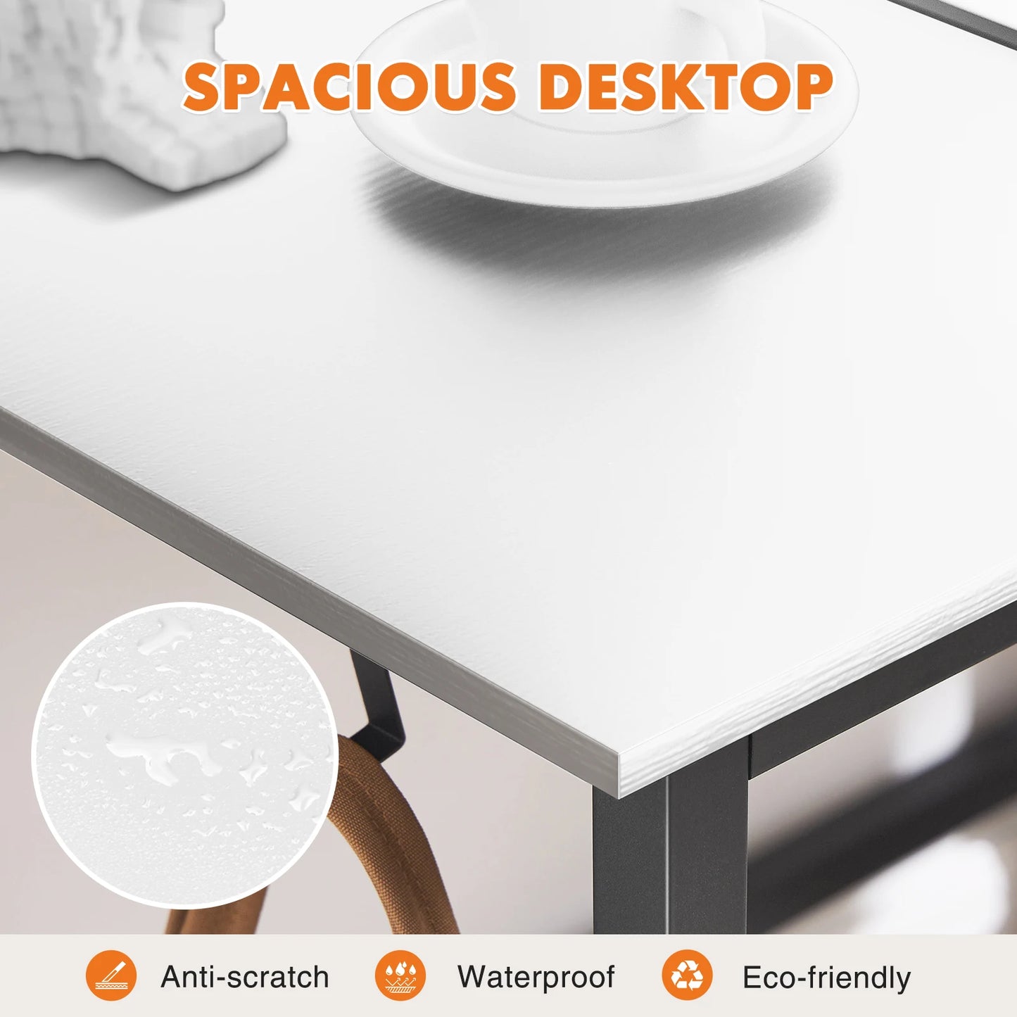 Ljustra Modern Compact Computer Desk with Storage and Headphone Hook