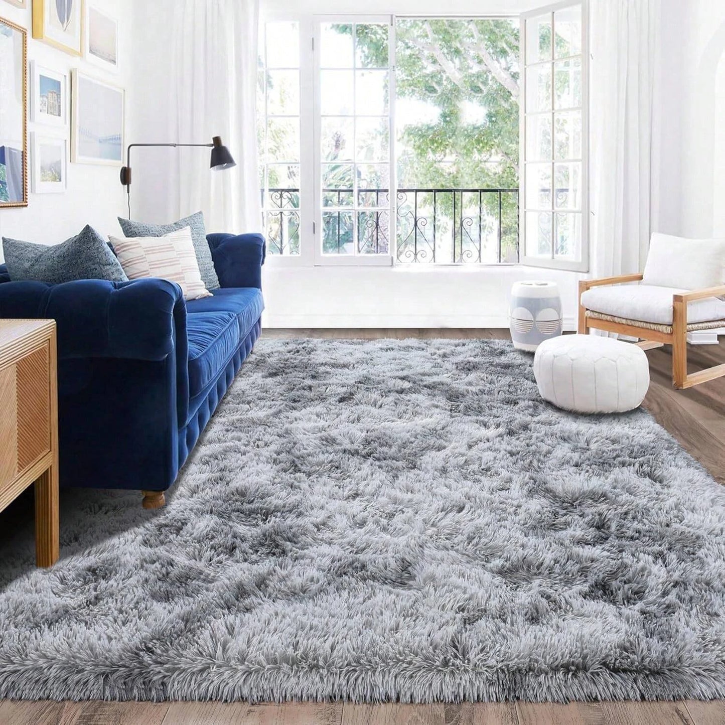 Large Modern Fluffy Carpet Plush Rug for Living Room Bedroom Kids