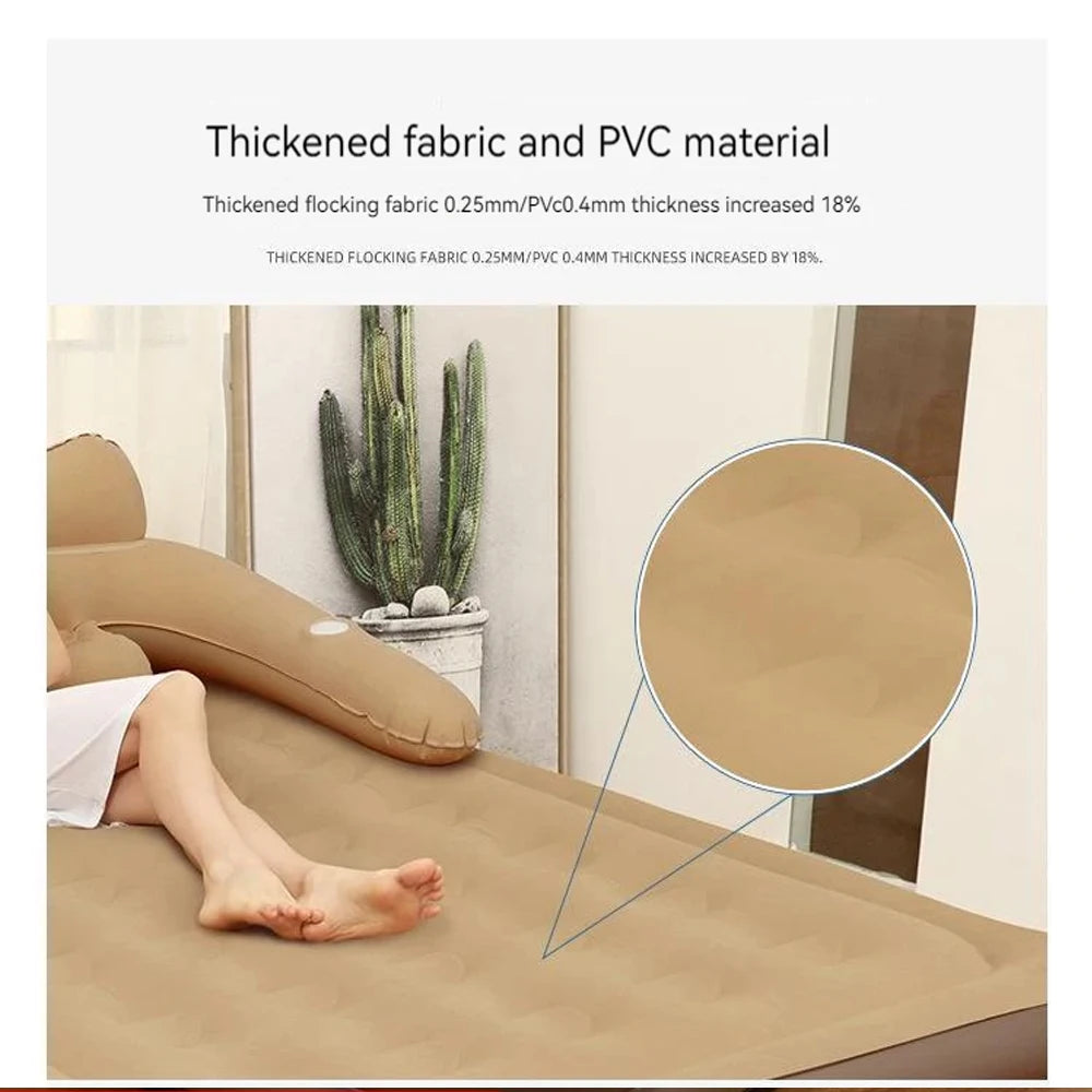 Ljustra Camping Air Bed with Backrest Inflatable Mattress 2 Persons