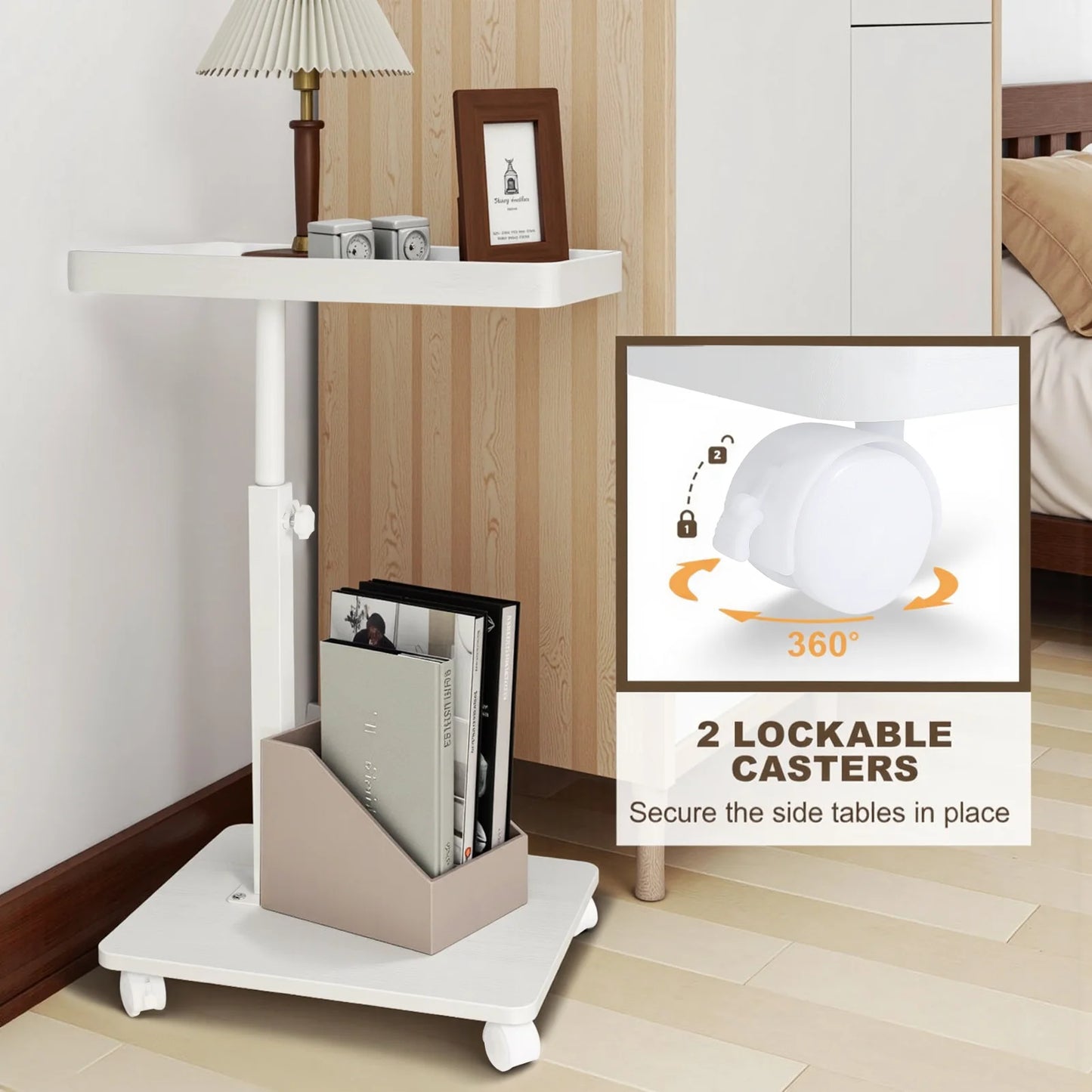 Ljustra C Shaped Side Table Mobile Coffee Table Modern Minimalist Design