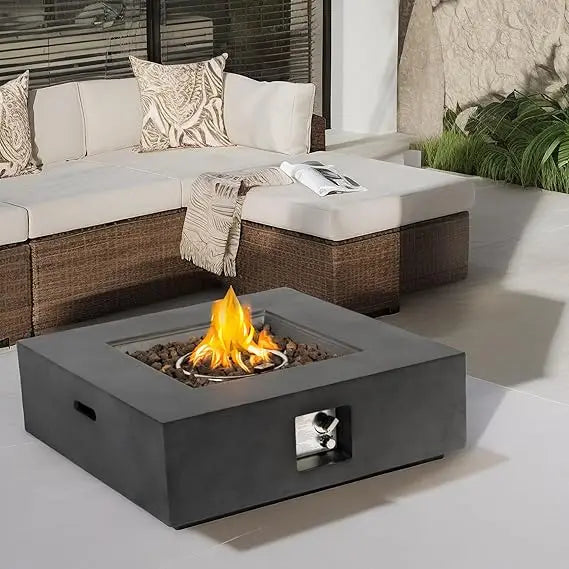 35 Inch Outdoor Propane Fire Pit Table Smokeless Design 50000 BTU