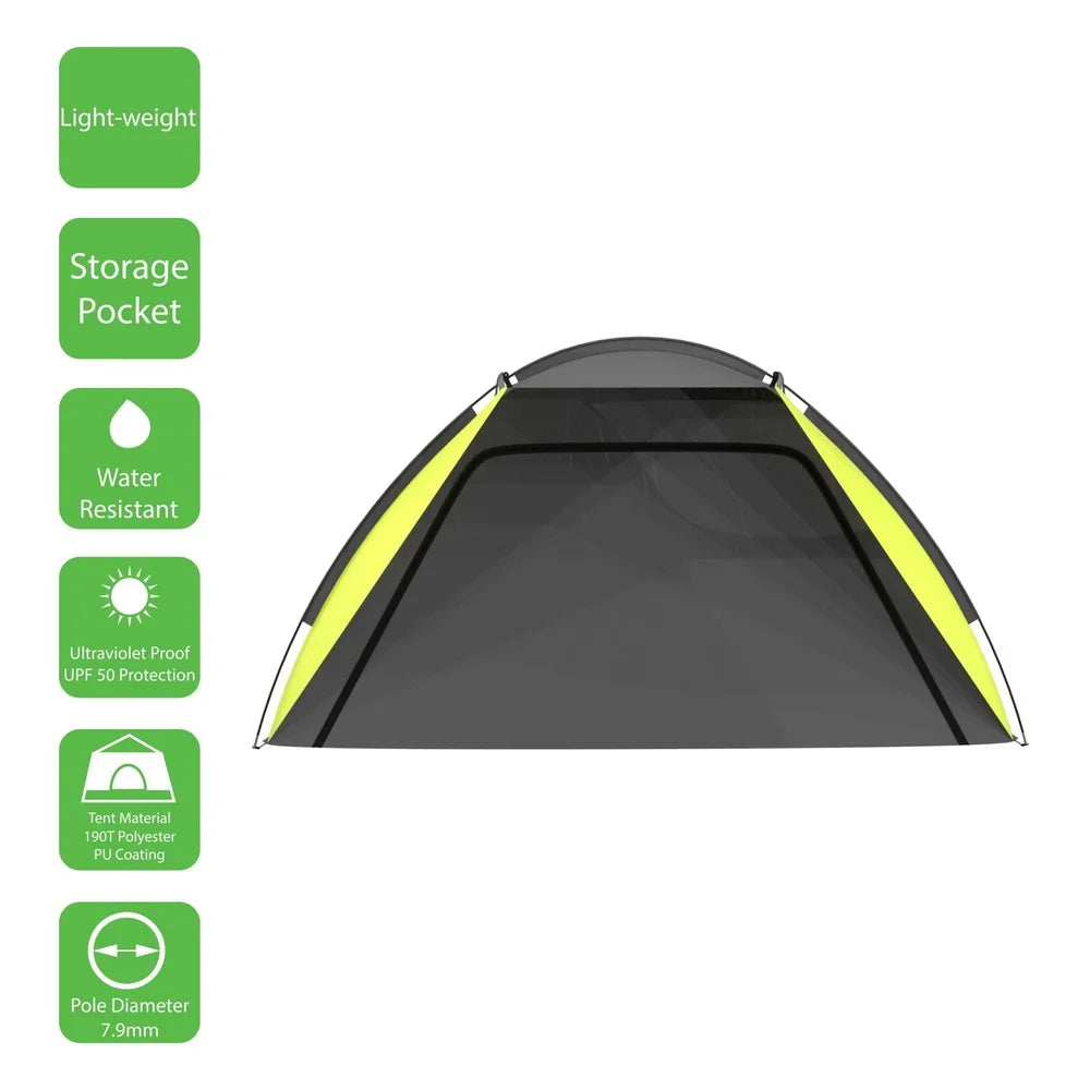 Water-Resistant Beach Tent UPF 50 Lightweight Canopy Outdoor Protection