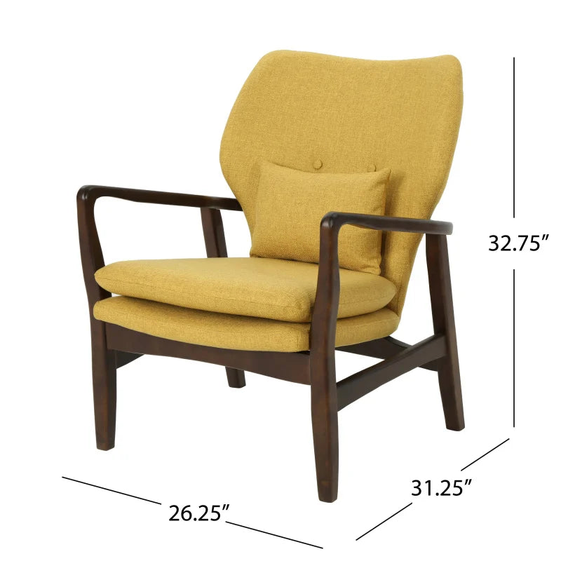 Ljustra Fabric Club Chair Mid Century Modern Living Room Furniture