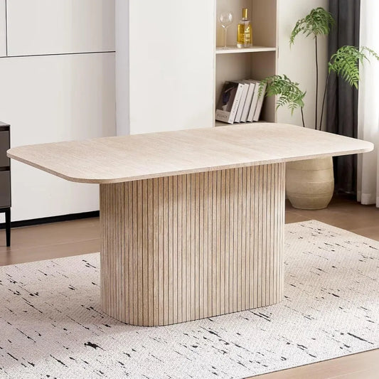 Ljustra 63 Inch Large Dining Table for 4-6 Modern Farmhouse Style