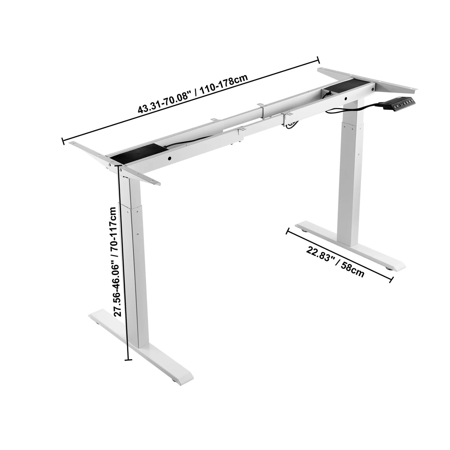 Ljustra Electric Standing Desk Frame Ergonomic Adjustable Home Office