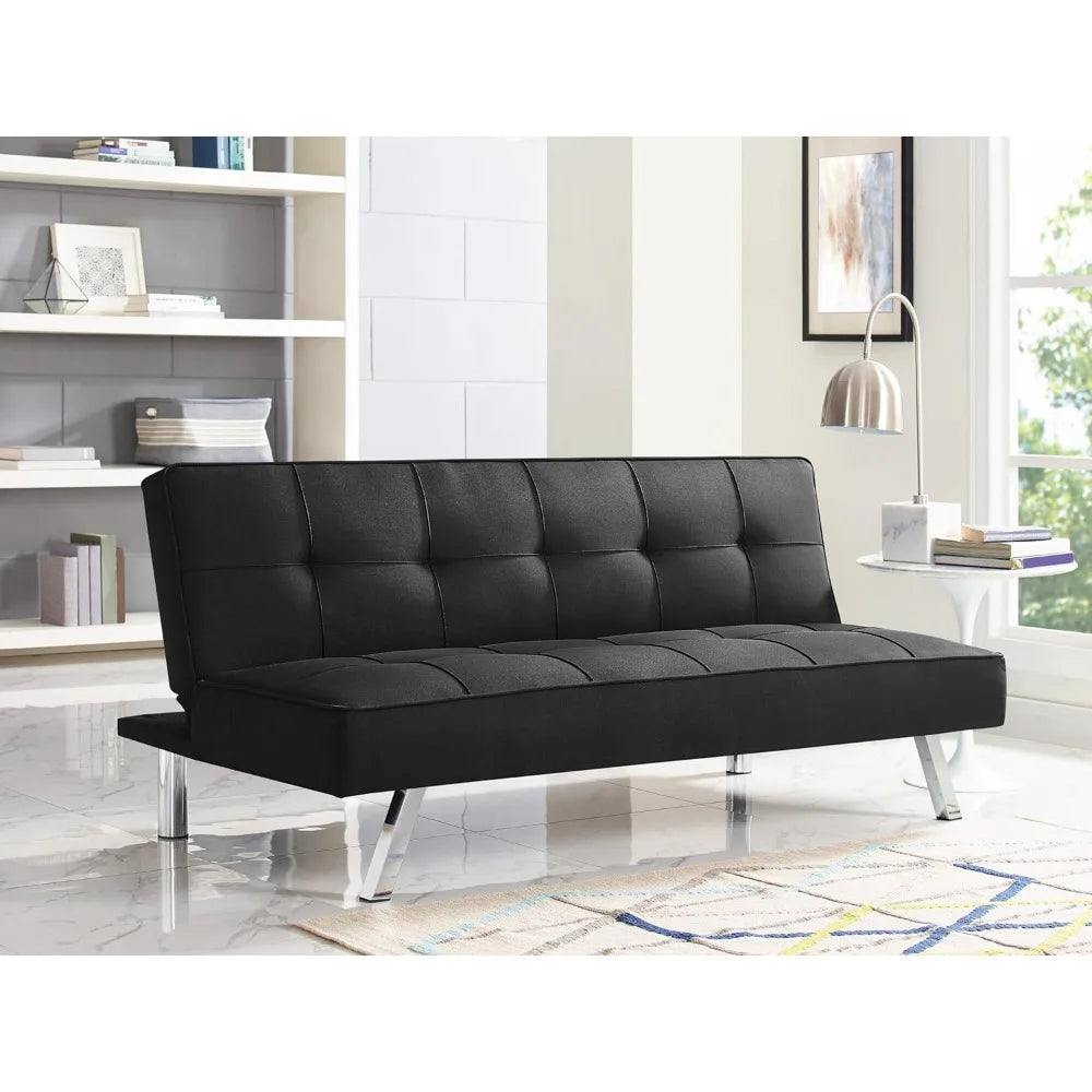 Ljustra Convertible Folding Sofa Bed Reclining Leather Couch