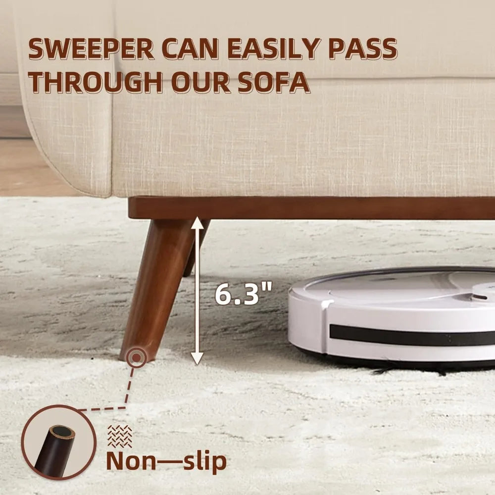 Mid Century Modern Loveseat Sofa Button Tufted Upholstered Couch