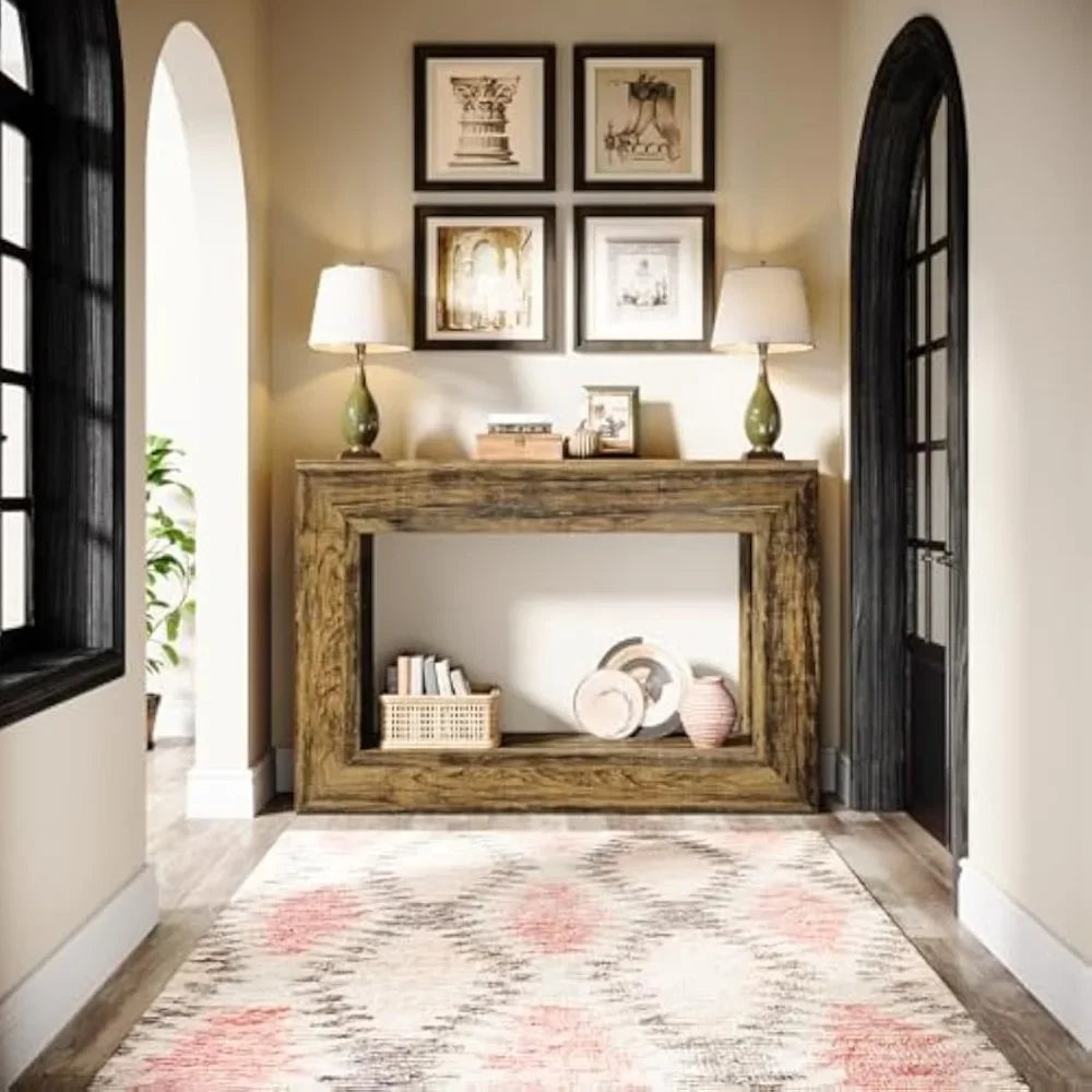 Console Table for Entryway 47 Inch Farmhouse Wood Style Sofa Table
